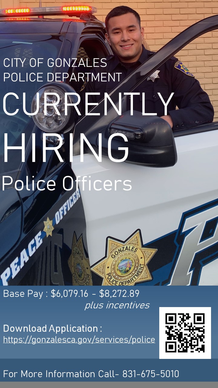Apply Now to be a Gonzales Police Officer City of Gonzales